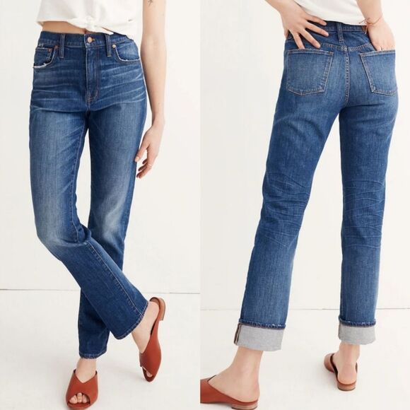 NWT Madewell | Slim Boyjean High Rise Medium Denim Jean, Womens 24 - Picture 1 of 7